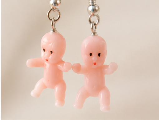 Baby Earrings with Sterling Silver Hooks