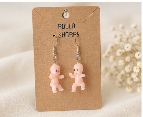 Baby Earrings with Sterling Silver Hooks