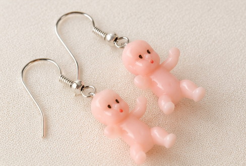 Baby Earrings with Sterling Silver Hooks
