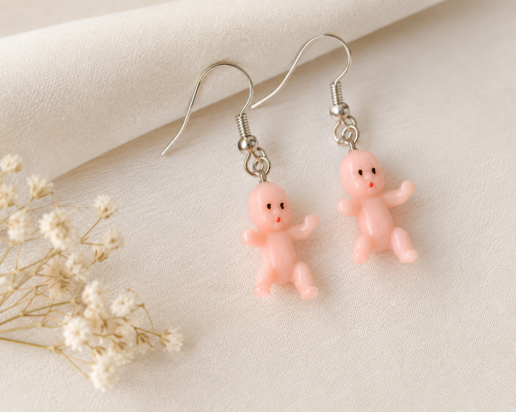 Baby Earrings with Sterling Silver Hooks