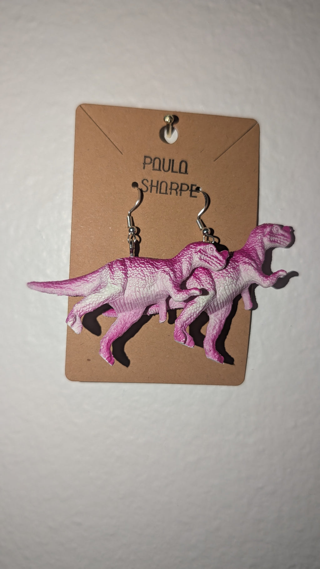 Dinosaur Earrings with Sterling Silver Hooks