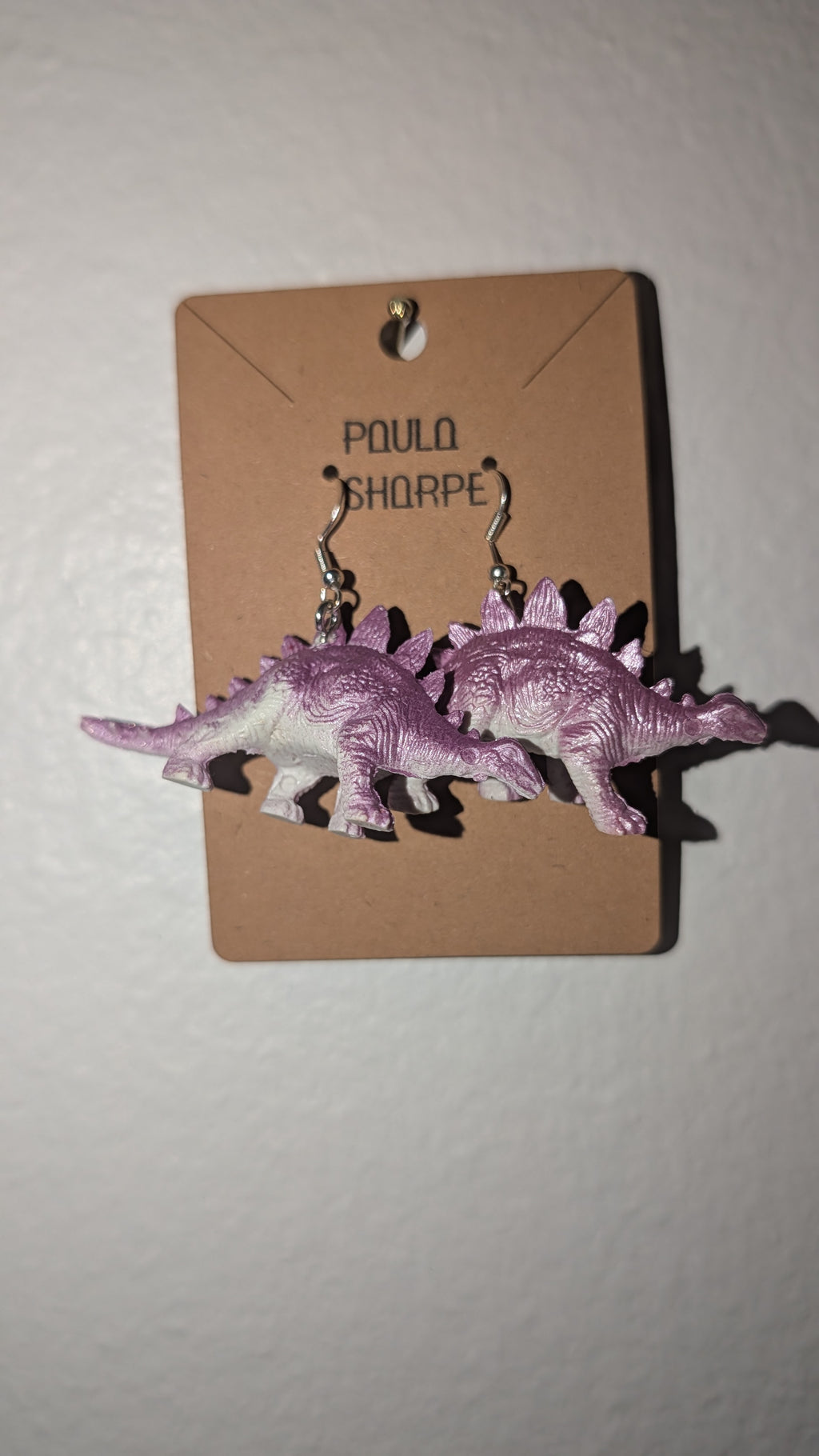 Dinosaur Earrings with Sterling Silver Hooks