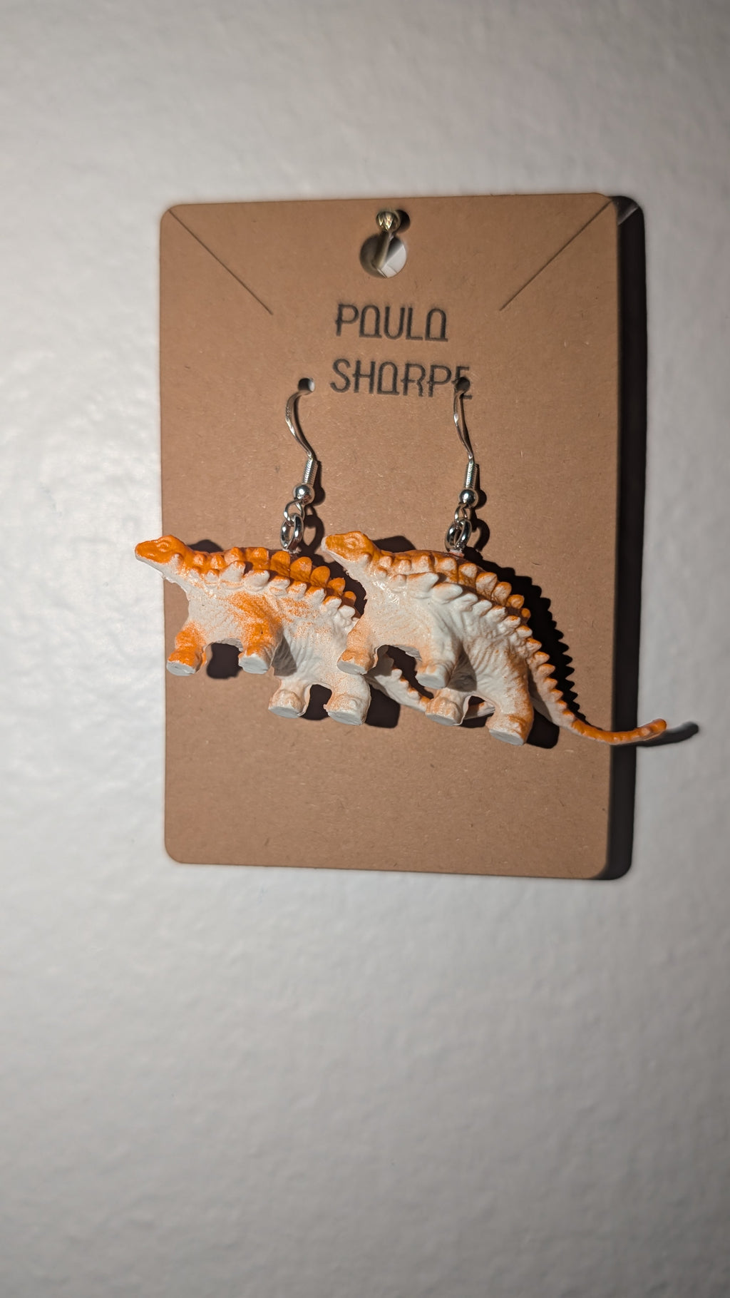 Dinosaur Earrings with Sterling Silver Hooks