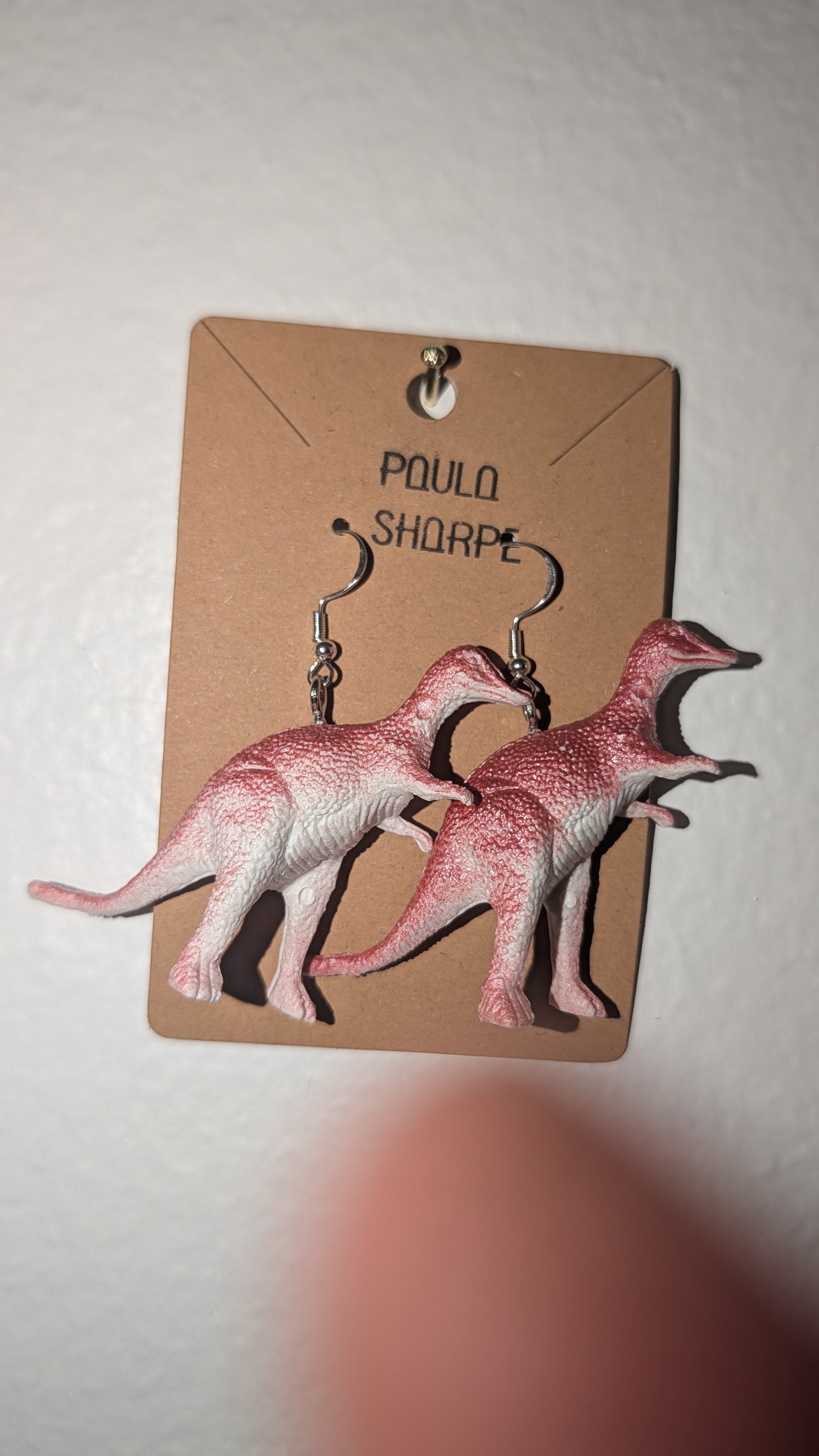 Dinosaur Earrings with Sterling Silver Hooks
