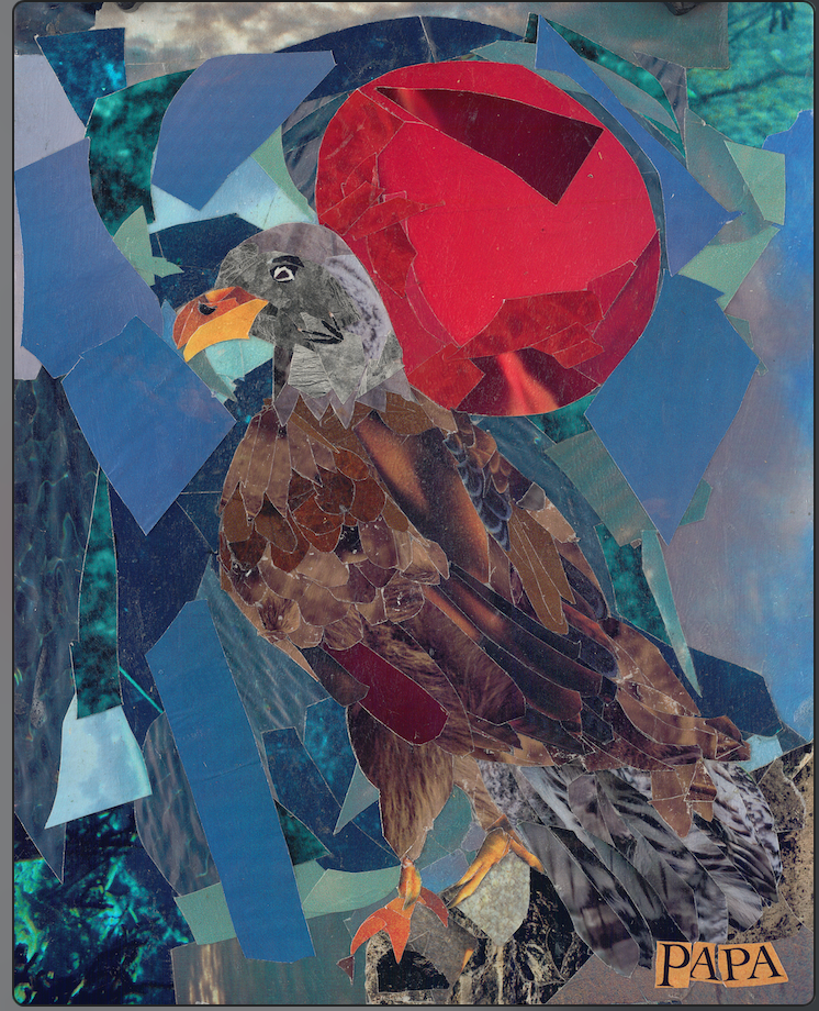 Bald Eagle Collage Laminate  Sticker